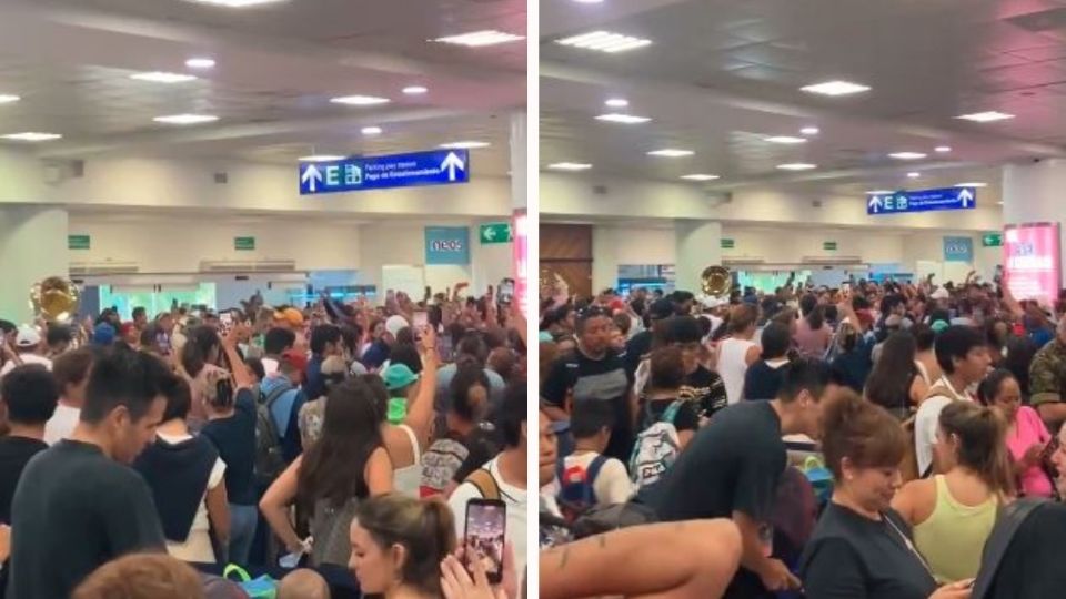 Cantan el “Cielito Lindo” en el aeropuerto de Cancún tras la caída de Microsoft